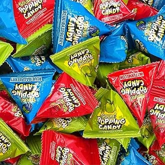 FUNTASTY Warheads Sour Popping Candy - 40 Count Bag - Assorted Fruit Flavors