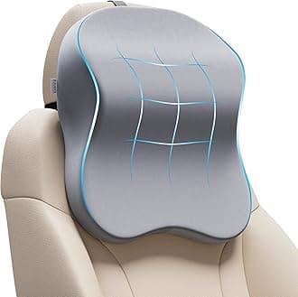 - FOVERA Car Neck Rest Pillow | 2 Years Warranty | Memory Foam Neck Pillow for Car, Car Seat Head Rest Cushion for Neck & Cervical Support - Relieves Neck Pain (Large, Grey, Pack of 1)