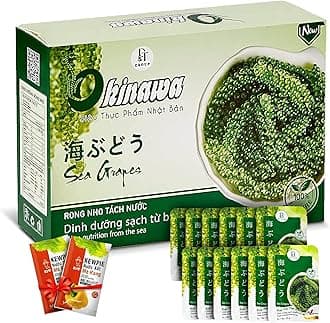 NAMISO OKINAWA Organic Sea Grapes,Organic Seaweed, Umibudo, Green Caviar, Dehyrated lato, Seagrapes , Superfood - Enhance Health, Boosting Immune Systems (8.5 Oz (pack of 12))