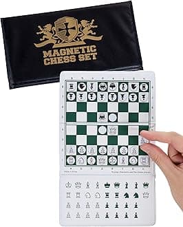 WE Games Magnetic Checkbook Chess Set - Great for Travel