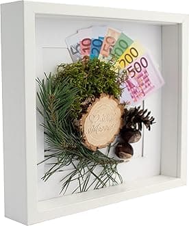 BD ART Square Shadow Box 3D 9x9x1 Inch, Display Box Photo Frames, White Picture Frame with Wall and Tabletop, for Crafts, Photos, Souvenir, Baby Items, dried Flowers, Medals