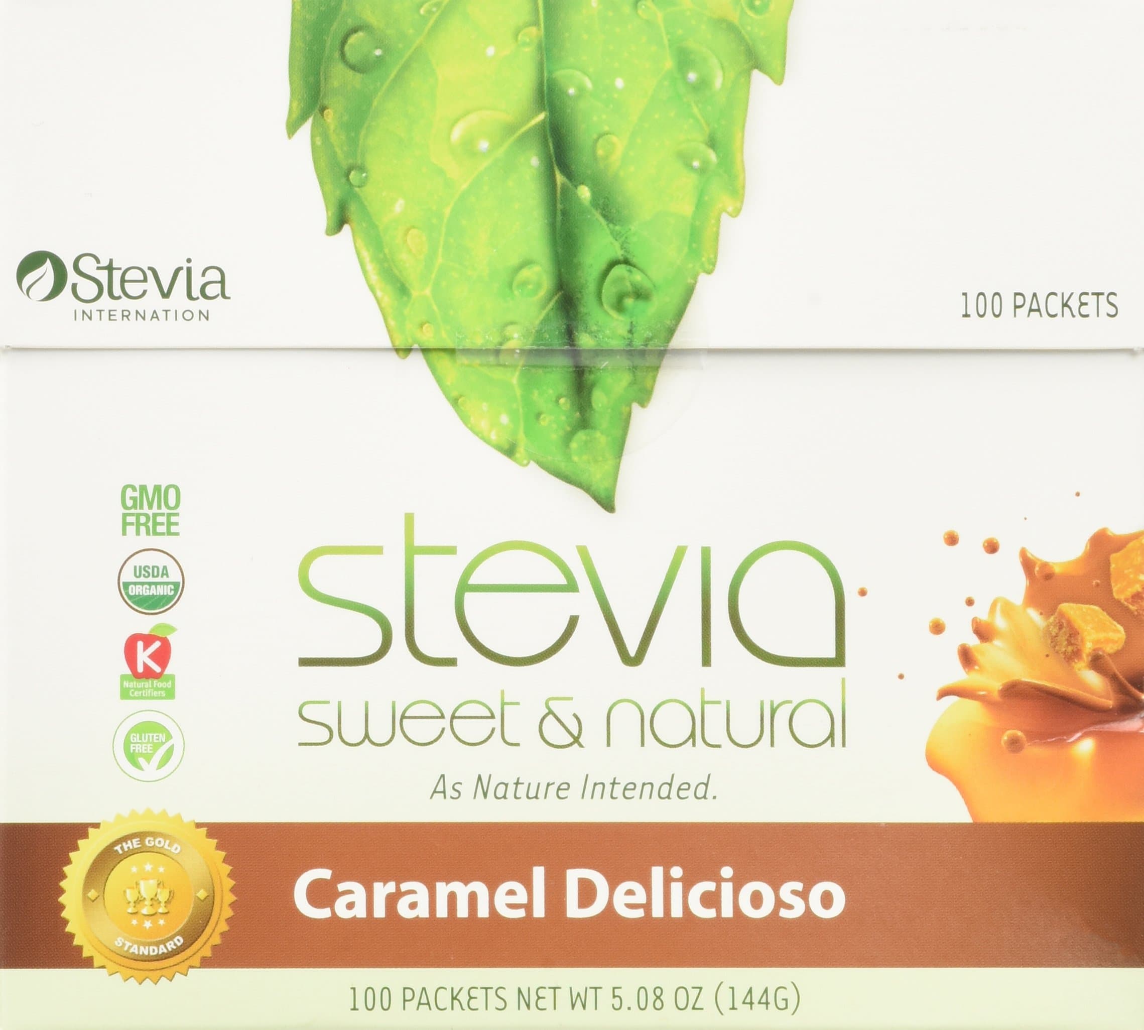 AnuMed - Stevia Caramel Delicioso Packets 100 Per Box
