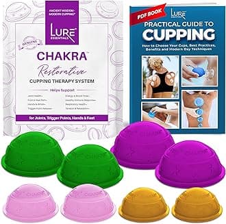 Chakra Cupping Therapy Set for Myofascial, Trigger Point, Back Pain, Muscle and Joint Pain
