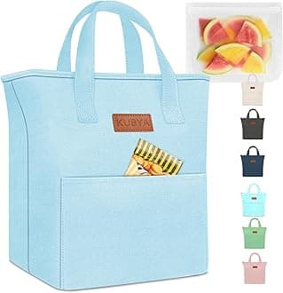Lunch Box Lunch Bag for Women Adult Men Insulated Cooler Lunch Boxes Simple Reusable Lunchbag Cute Lunchbox Large Capacity Lunch Tote Bags for Picnic or Work, Included Food Storage Bag
