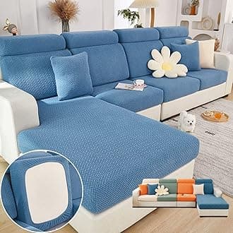 Soothing Home Sofa Covers, Sofa Hero Covers, Wear-Resistant Universal Couch Covers Washable Stretch Sectional Couch Cushion Covers (Blue,Back Cover M)