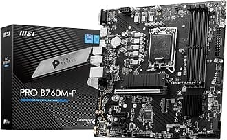 PRO B760M-P Motherboard, Micro-ATX - Supports Intel 14th, 13th & 12th Gen Core Processors, LGA 1700 - DDR5 Memory Boost 6800+MHz/OC, PCIe 4.0 x16 Slot, M.2 Gen4 Slots