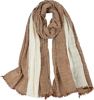 GERINLY Color Block Spring Scarf for Men Long Neck Wraps Shawl Urbanstyle Scarf Gift for Men