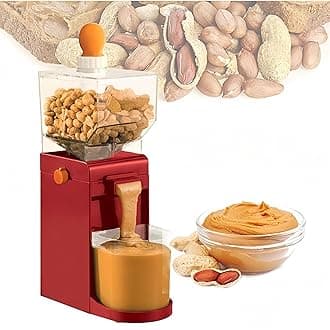 Peanut Butter Maker, Nut Butter Machine, 2025 New Electric Nut Butter Maker Machine, Electric Sesame Sauce Nut Grinder with Non-Slip Base Entry, Easy Install Easy to Use，Grinder