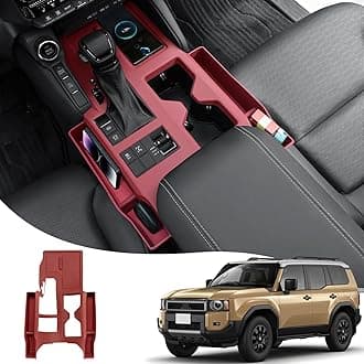 Central Control Silicone Storage Box for 2024 2025 Toyota Land Cruiser 250 1958 Prado Lc250 J250 Seat Gap Storage Box Wireless Charging Silica Gel Pad Internal Modification Accessories (Wine red)