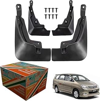 Velovant Car Mud Flap for INNOVA T 1 Big SZ Heavy Duty Splash Mud Guards OEM Type Set of 4 Black