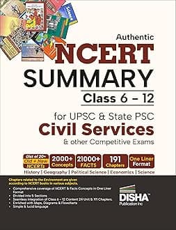 Authentic NCERT Summary (Class 6 to 12) for UPSC & State PSC Civil Services & other Competitive Exams | Old & New NCER One Liner General Studies | IAS Prelims & Mains