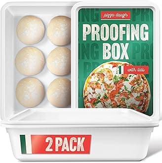Stock Your Home Dough Proofing Container with Lid (2 Pack) Homemade Bread and Pizza Dough Storage Box for Proofing