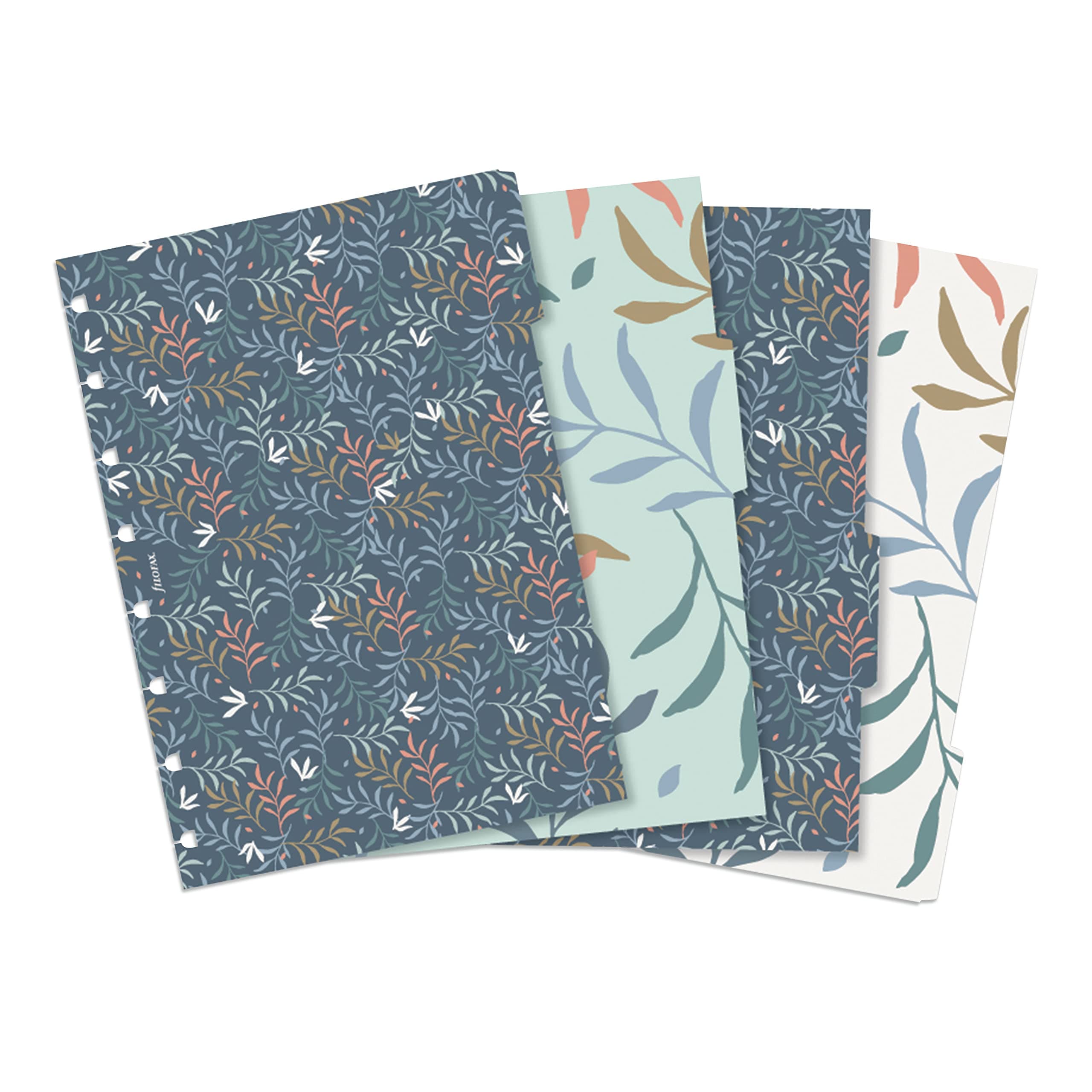 FilofaxRefillable Notebook Accessory, Botanical Collection, A5 Size, Notebook Dividers with Tabs, Set of Four (B132812)