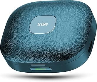 truke Mega 9 New Launch True Wireless in Ear Earbuds W/ 24-Bit Lossless Spatial Audio, 70H Battery Fast Charge Ear Buds, Leather Finish, 13mm Speakers TWS, 40ms Ultra Low Latency, 4Mics ENC