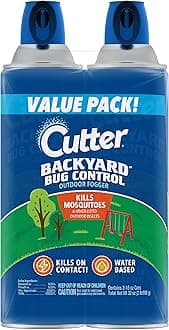 Cutter Backyard Bug Control Outdoor Fogger, Kills Mosquitoes, Fleas & Listed Ants, 16 Ounce, 2 Pack