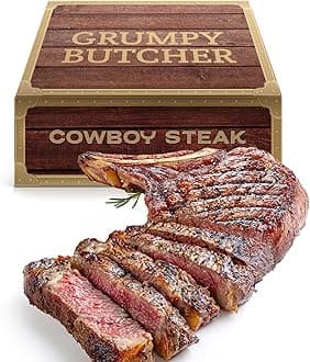 Grumpy Butcher Monster Wagyu Beef Cowboy Steak (2.5-3.0 lb) - Dry Aged Ribeye Steak Bone in Meat Gift