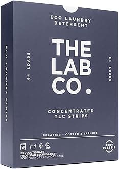 Laundry Detergent Strips Washing Sheets | Eco Ultra-Concentrated | Non-Bio for Sensitive Skin | Non-Toxic Fragrance | EDC-Free | Lab-Tested | Relaxing Cotton Lavender Jasmine | 64 Loads
