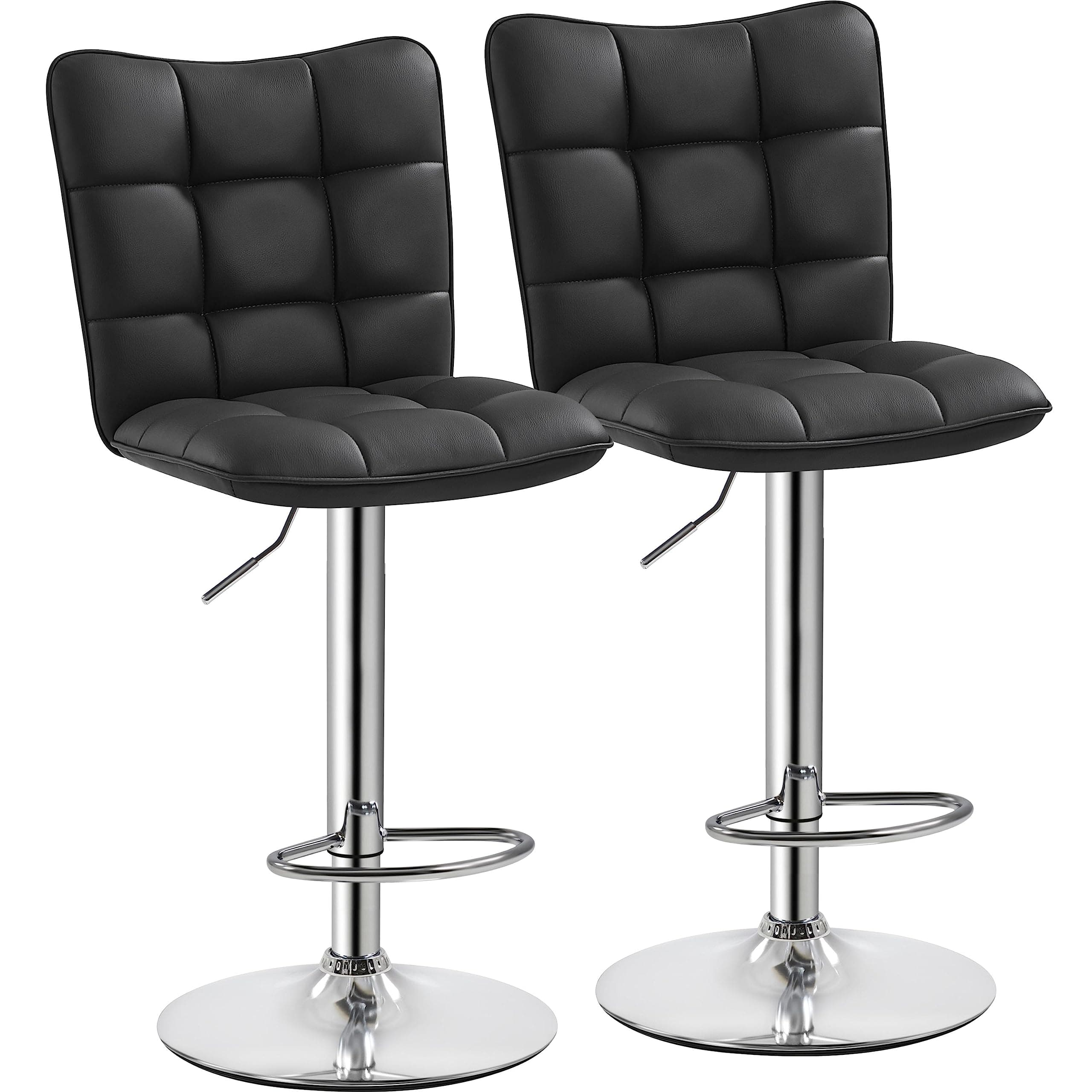 Yaheetech Height Adjustable Modern Swivel Barstool