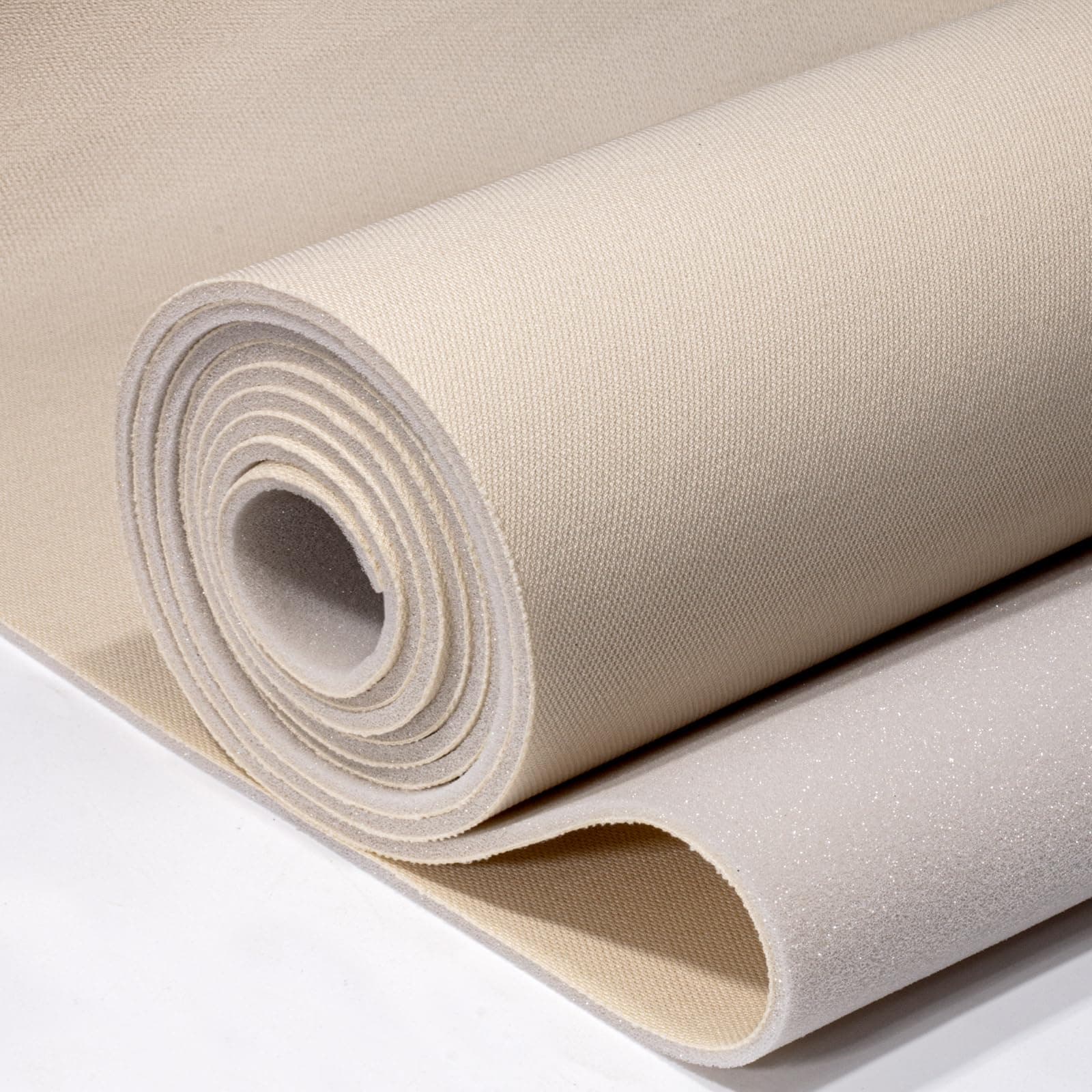 Babnecl Auto Headliner Fabric 96" L × 60" W Mesh Type with Foam Backing - Tube Packaging - Beige Interior Replacement Material for Car/Truck/SUV/RV Roof - Home Repair/DIY Headliner Material