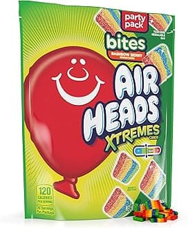 Airheads Xtremes Bites, Rainbow Berry, Party, 6 Oz (Pack of 1)