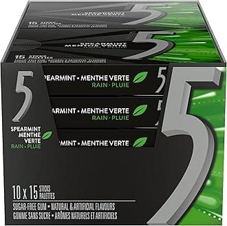 Wrigley 5 Rain-Tingling Spearmint, 10ct/150 sticks total