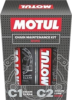 Chain Lube & Chain Cleaner Combo for Bikes – C2 Lubrication + C1 Deep Cleaning Spray for Superior Chain Care, Suitable for All Motorcycles, 150 ml Each
