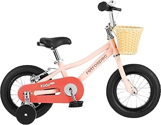 'Retrospec Koda Plus Kids Bike for Boys & Girls Ages 2-3 Years - 12'' Children's Bicycle, Adjustable Seat & Handlebars, Removable Training Wheels, Front Hand Brakes, Rear Coaster Brake & Safety Bell'