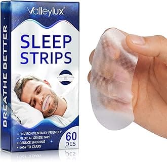 60Pcs Mouth Tape for Sleeping (100mm), Sleep Strips, Gentle Sleep Mouth Strips for Nasal Breathing, Less Mouth Breathing, Anti Snoring Mouth Strips Promote Better Nighttime Sleeping and Snoring Relief