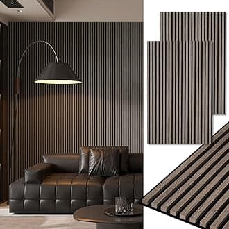 Art3d 2 Panel Wall Sound Absorption Panel Wood Wood Sound Absorbing Soundproofing Panels - Living Room, Bedroom, TV Background Wall, Office - 122x60 CM, Model Number 511AW