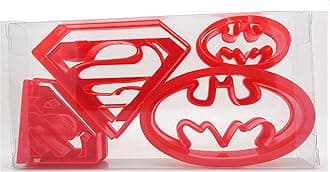(8pcs) Super Hero Set of 4 Superman/Batman Cookie Cutter,Biscuit Cutter, Pastry, Cookie Cutter, Fondant Cutter