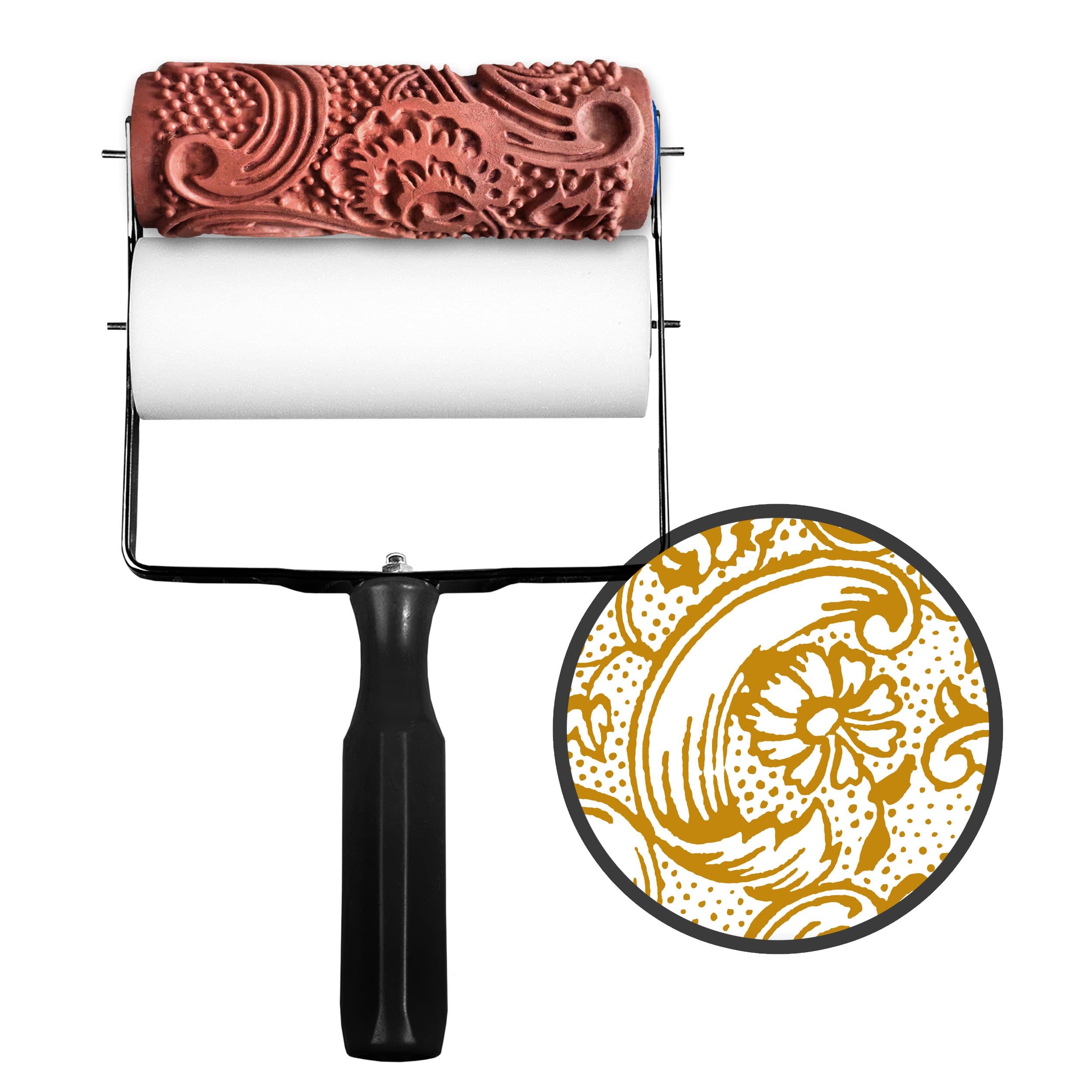 Patterned Paint Roller Kit. Stencil For Creating Paint Patterns, Murals & Borders. Ideal Alternative To Wallpaper, Wall Decals & Stickers. Decorative Designs For Furniture, Nursery, etc