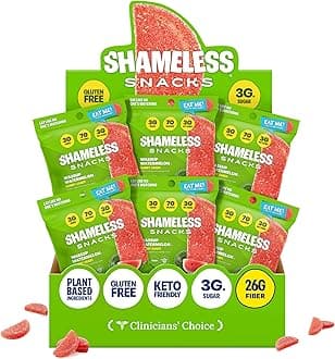 Snacks - Healthy Low Calorie Snacks, Low Carb Keto Gummies (Gluten Free Candy) - 6 Pack Wassup Watermelon