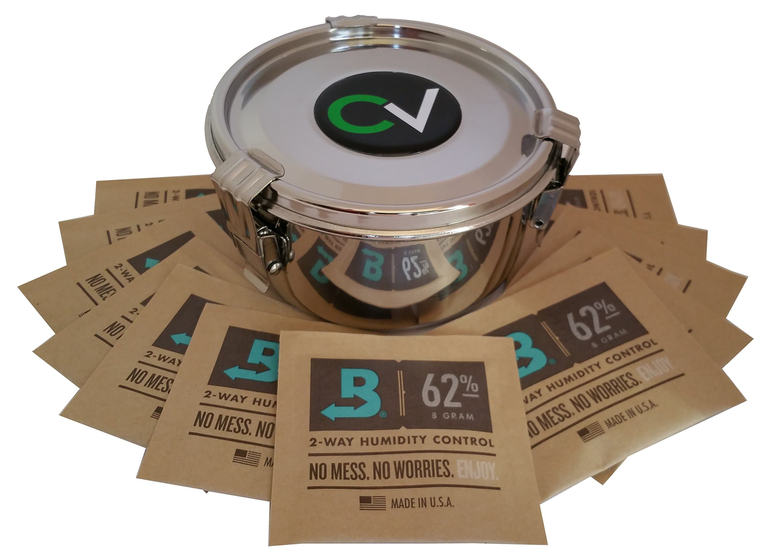 Freshstor Cvault Medium Container With 12 Packs - Humidor Storage Container