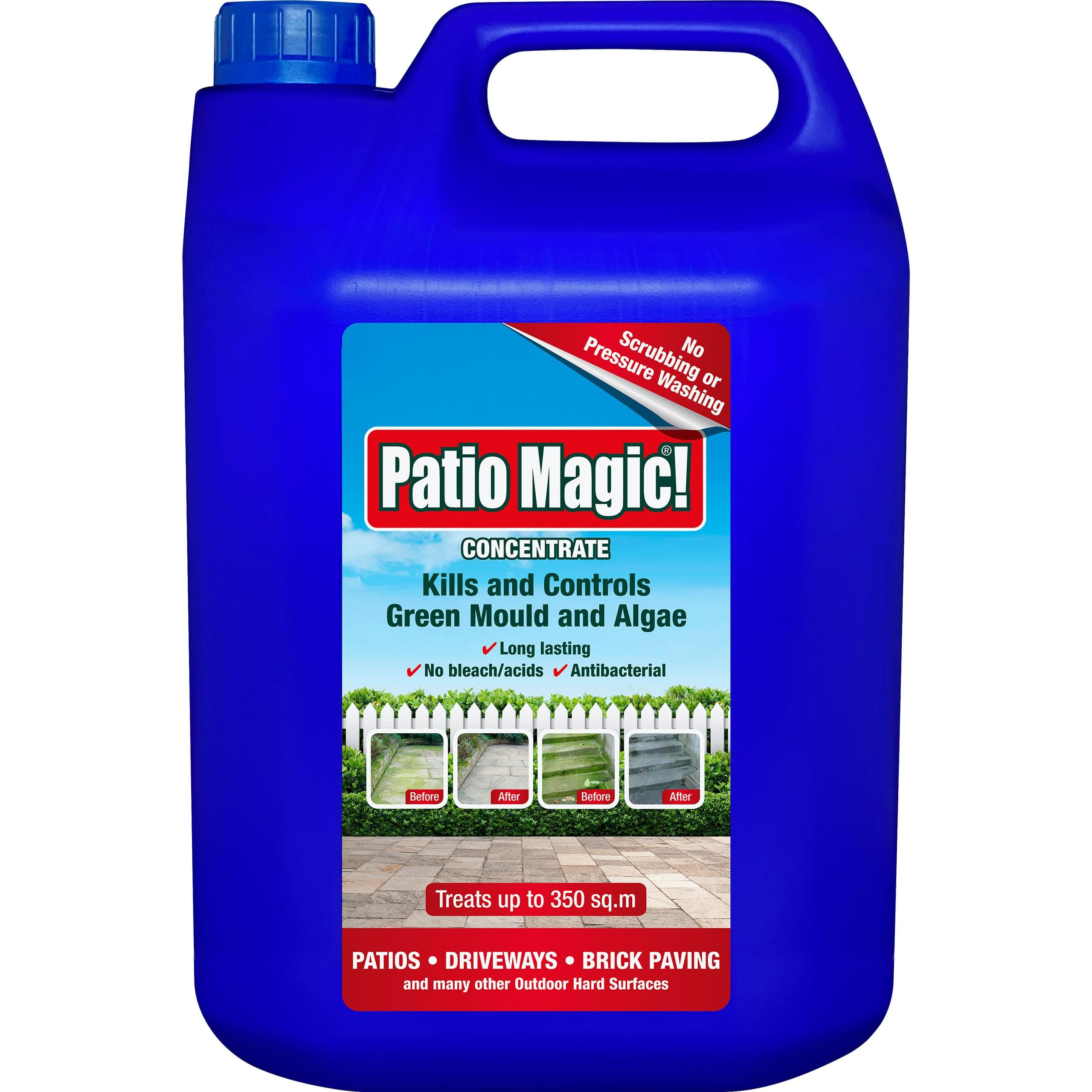 Patio Magic! Concentrate: Ideal Patios, Paths And Driveways (Kills Algae And Lichens), 5 Litres