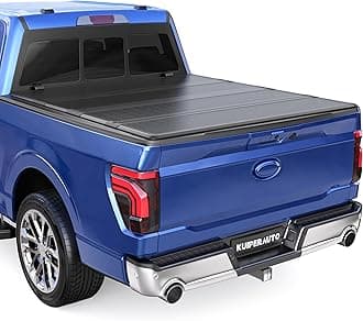 5.5FT Quad Hard Truck Bed Tonneau Cover Fiberglass Compatible for Ford F150 F-150 2015-2025 Styleside Bed (Not for Flareside) 66Inch