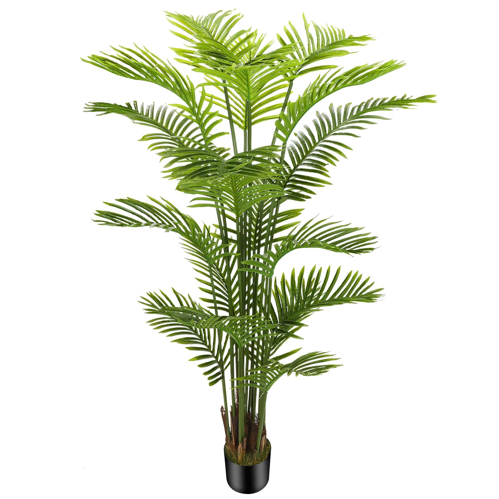 OXLLXO 6ft Artificial Areca Palm Silk Tree(72in) with 18 Trunks Faux Tree and Plastic Nursery Pot, Fake Plant for Office House Farmhouse Living Room Home Decor (Indoor/Outdoor)