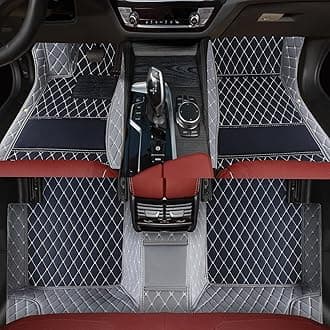 Custom car Floor mat is Compatible for Mercedes-Benz，to All Models for Benz (2000-2025) C260/C200/S500/ A260/ B200，Luxurious ‌All-Weather car Floor MATS. (Black Rice & Ash)