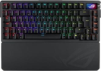 ROG Azoth Extreme 75% Gaming Mechanical Keyboard, Aluminum Chassis, Carbon Fiber Plate, Adjustable Gasket Mount, 3-Layer Dampening, OLED Touchscreen, ROG NX Snow Switches, PBT Keycaps | UK Layout