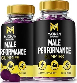 NutraRize (2 Pack) MaxMen Male Gummies – Premium MaxMen Formula for Men with Naturally Sourced Ingredients to Support Stamina, Drive, and Everyday Performance, Official Max Men Gomitas (120 Gummies)