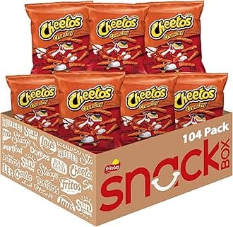 Cheetos Cheese Flavored Snacks, Crunchy, 1 Ounce (Pack of 104)