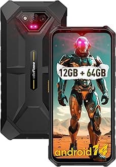 Armor X13 Rugged Phones Unlocked, IP68/IP69K Waterproof Phone, MTk Helio G36 12GB+64GB, 50MP+24MP Night Vision Camera, 6.52" Display, 6320mAh, Android 14, NFC, Fingerprint ID, Black