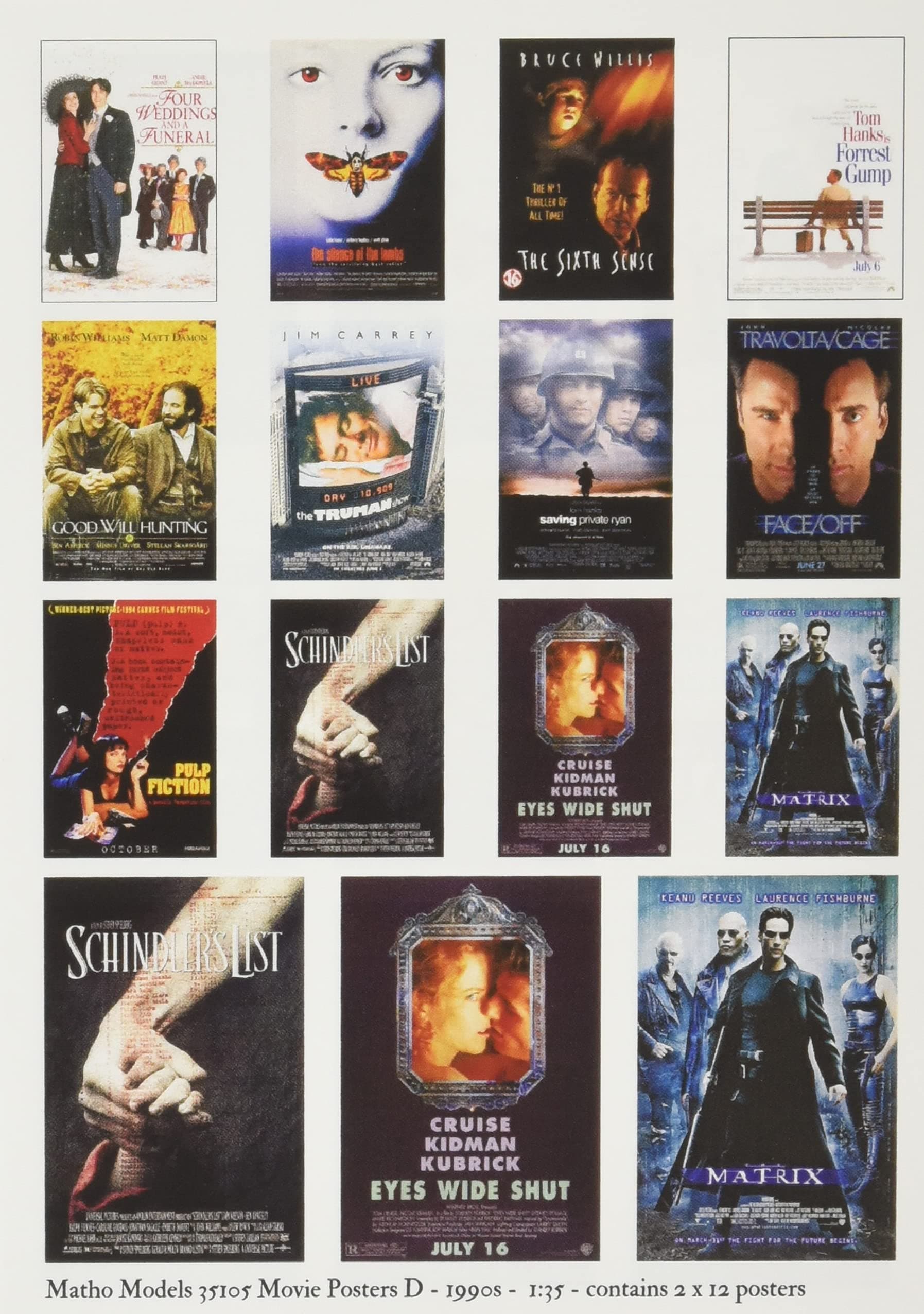 Matho Models 1/35 Scale Movie Posters D - 1990s - Plastic Model Accessories # 35105