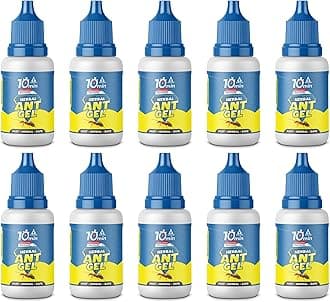 Amish Herbal Ant Gel Pack of 10 | 10 Min Max Bait Formula | Powerful Organic Repellent & Cleaner | Removes Red,Black Ant, Antox Pests | Natural Dawa Protector for Home & Kitchen
