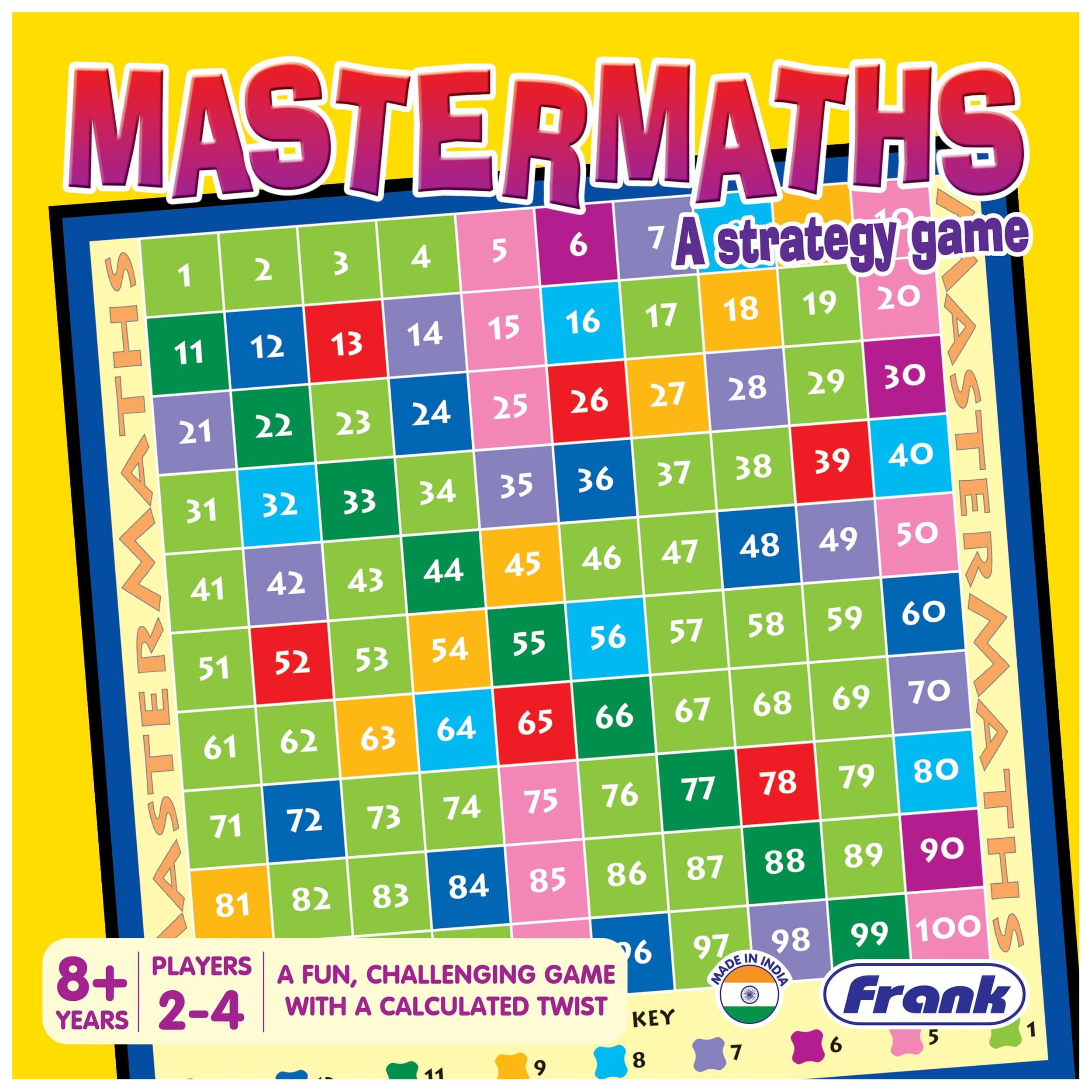 Frank Mastermaths Board Game for Kids 8+ Years | Sturdy & Engaging Family Game for Fun & Educational Math | Boosts Focus, Memory & Logic | Indoor Learning Toy for Boys & Girls