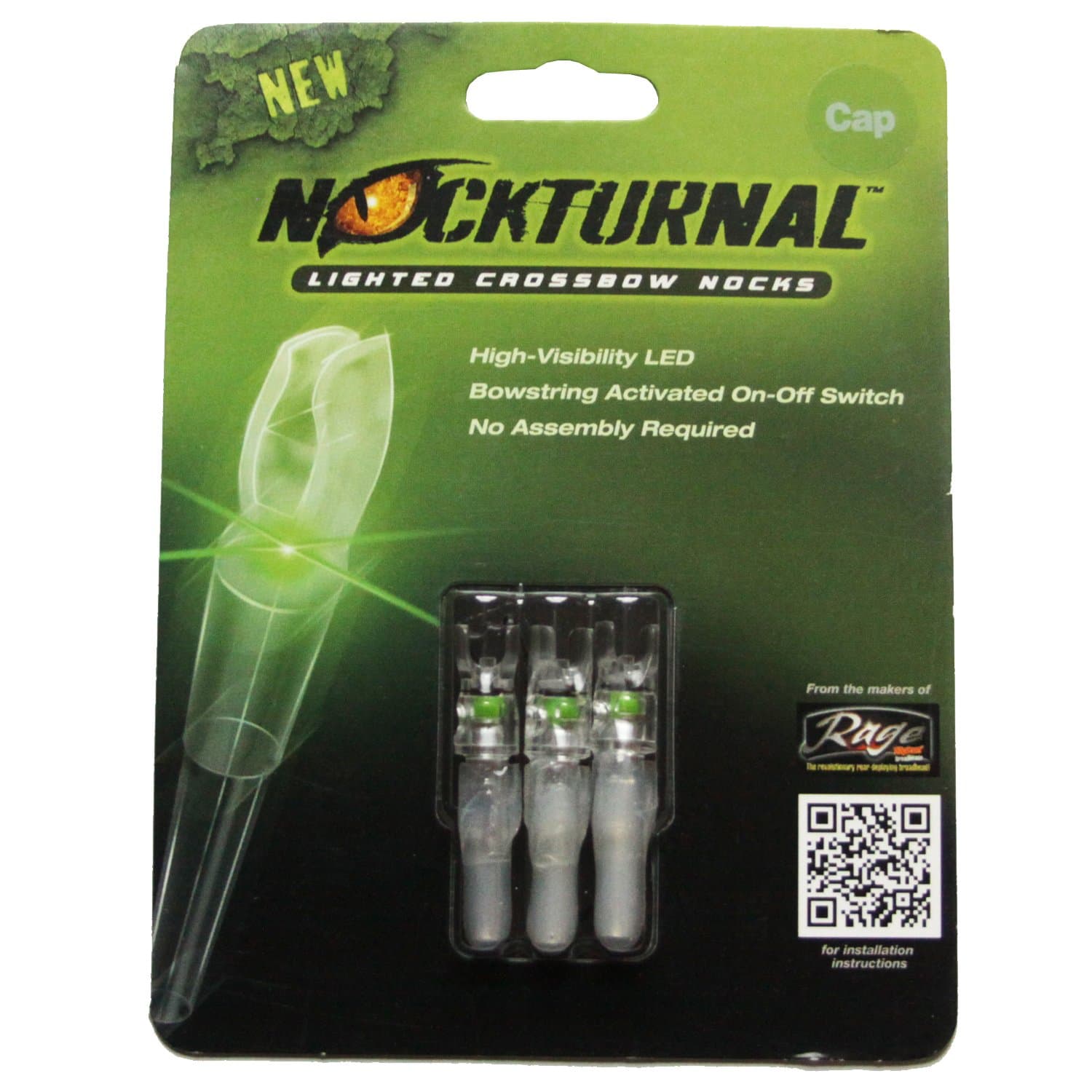 Nockturnal Crossbow Nock Capture 3-Pack Green