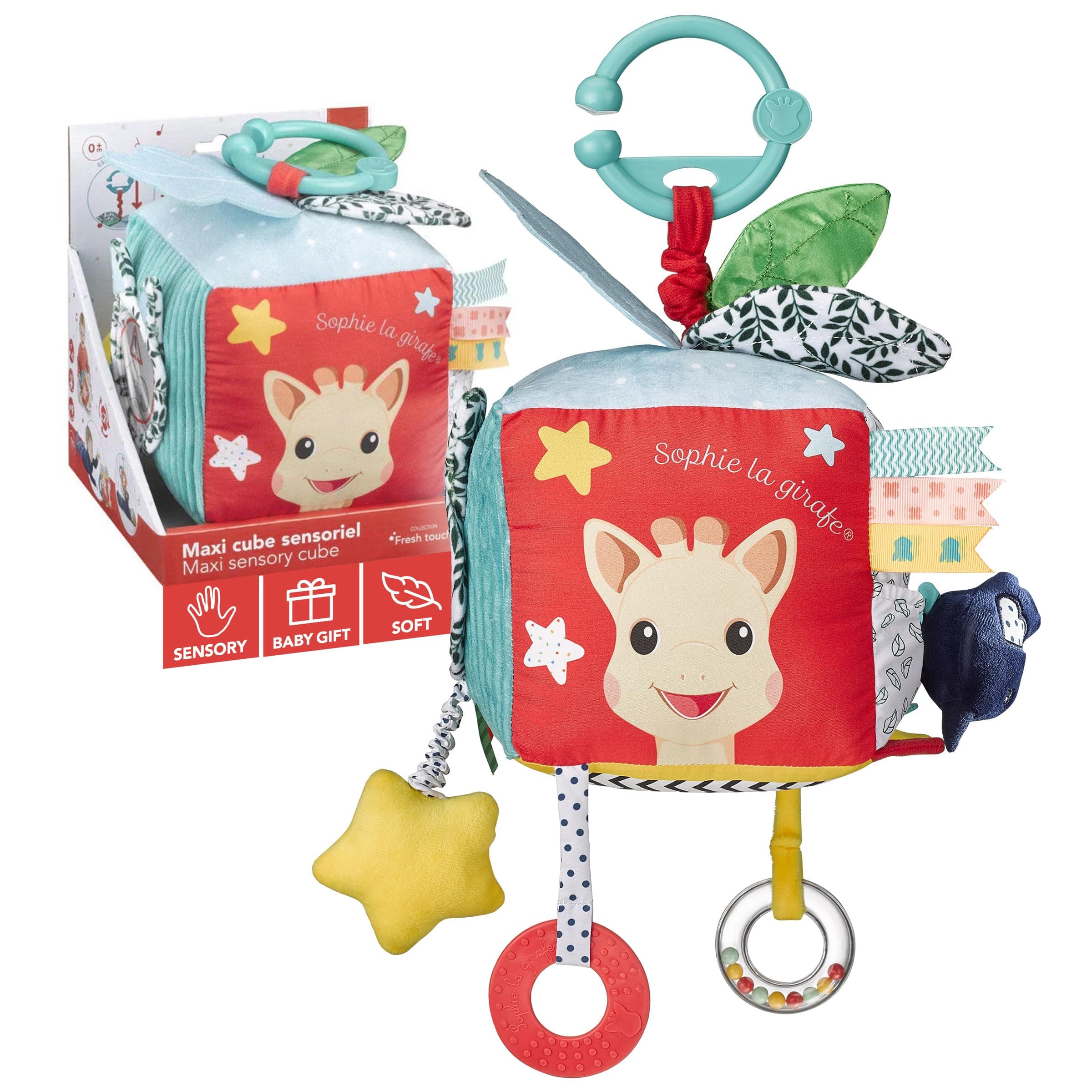 Maxi Sensory Cube | Soft, Fun & Easy to Grasp | 9 Activities to Awaken Baby's Senses