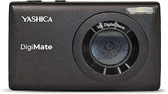Yashica DigiMate Digital Camera, 4K Camera for Photography, Digital Point and Shoot Camera with 18X Zoom, Supports Micro SD Cards, Mini Digital Camera for Teen Girls and Boys – Black
