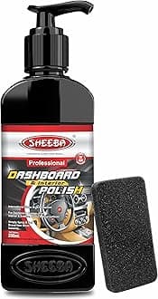 Dashboard & Interior Polish PROTECTANT with applicator pad for Cars & Bikes, Restores Original Look, Long Lasting, for Plastic & Vinyl Surfaces, Prevents Ageing, Dullness, Non Greasy: 200mL