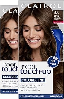 Clairol Permanent Root Touch-Up, 5A Medium Ash Brown Hair Color, 2 Count