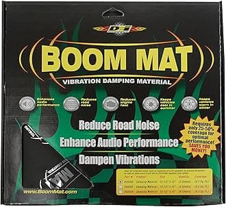 Design Engineering 050204 Boom Mat Sound 2mm Damping Material with Adhesive Backing, 12" x 12.5" (Pack of 8)